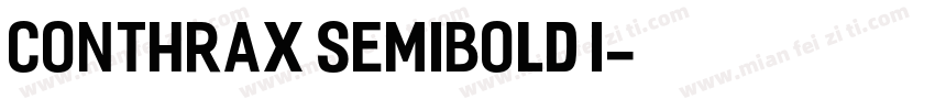 Conthrax SemiBold I字体转换